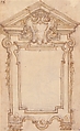 Design for a Frame or Epitaph (recto); Caryatid Supporting a Frame (verso), Attributed to Giovanni Battista Foggini (Italian, Florence 1652–1725 Florence), Pen and light brown ink, brush and brown wash over black chalk (recto); black chalk (verso)